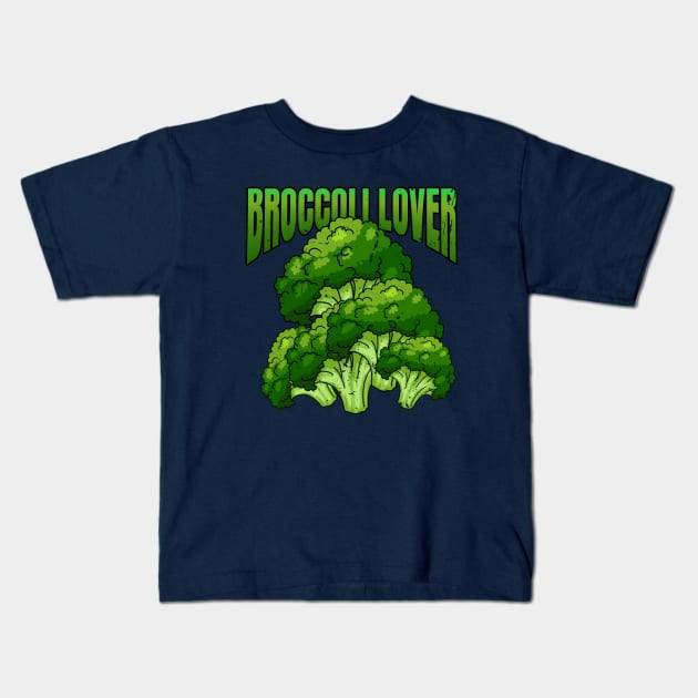 Broccoli Lover Kids T-Shirt by DesignArchitect